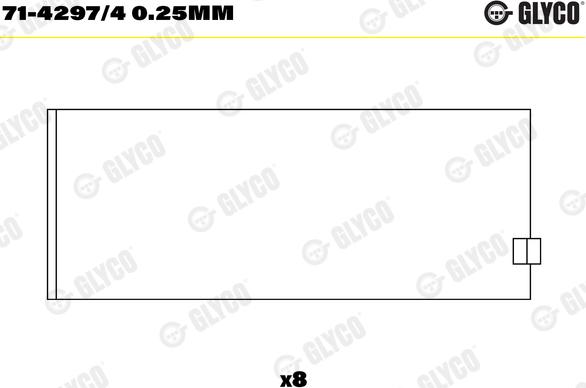 Glyco 71-4297/4 0.25mm - Шатуни підшипник avtolavka.club