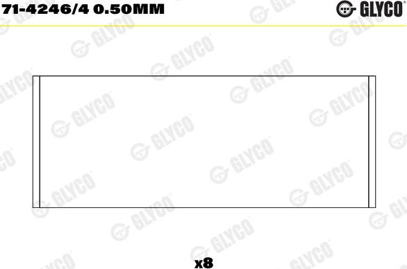 Glyco 71-4246/4 0.50mm - Шатуни підшипник avtolavka.club