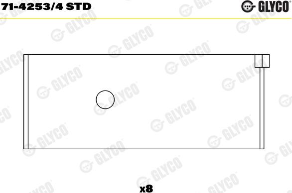 Glyco 71-4253/4 STD - Шатуни підшипник avtolavka.club