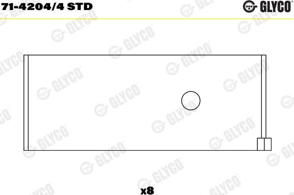 Glyco 71-4204/4 STD - Шатуни підшипник avtolavka.club