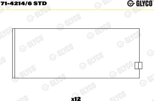 Glyco 71-4214/6 STD - Шатуни підшипник avtolavka.club