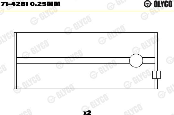 Glyco 71-4281 0.25mm - Шатуни підшипник avtolavka.club