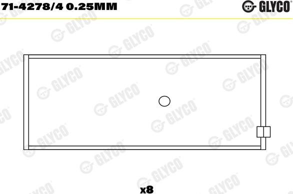 Glyco 71-4278/4 0.25mm - Шатуни підшипник avtolavka.club