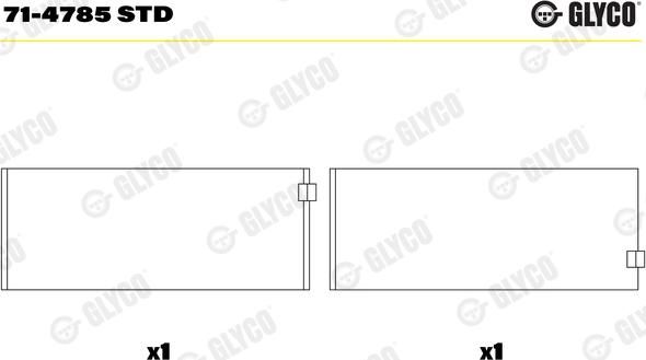 Glyco 71-4785 STD - Шатуни підшипник avtolavka.club