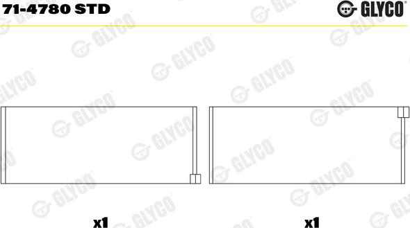 Glyco 71-4780 STD - Шатуни підшипник avtolavka.club