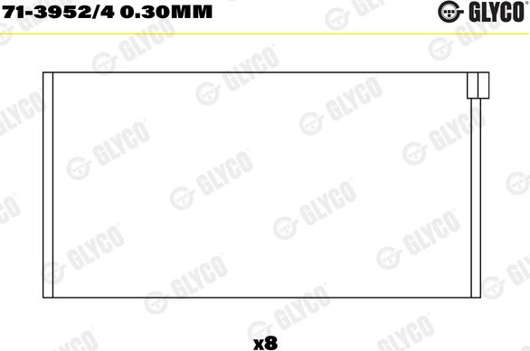 Glyco 71-3952/4 0.30mm - Шатуни підшипник avtolavka.club