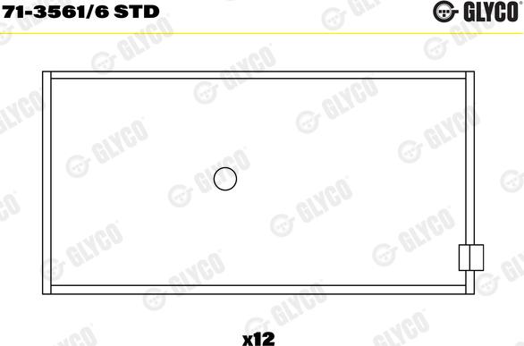 Glyco 71-3561/6 STD - Шатуни підшипник avtolavka.club