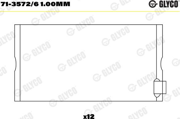 Glyco 71-3572/6 1.00mm - Шатуни підшипник avtolavka.club