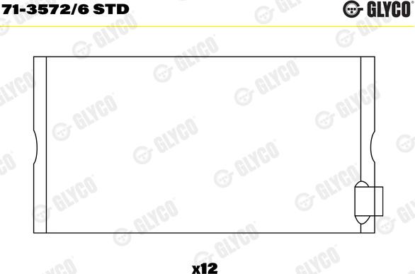 Glyco 71-3572/6 STD - Шатуни підшипник avtolavka.club