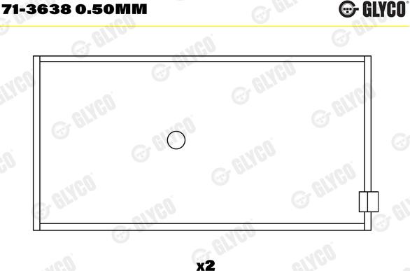 Glyco 71-3638 0.50mm - Шатуни підшипник avtolavka.club