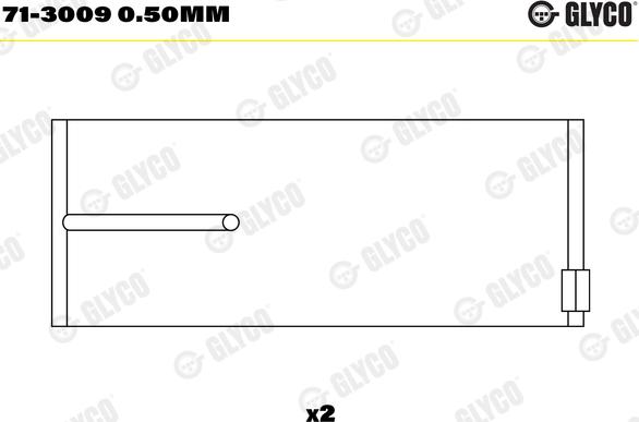 Glyco 71-3009 0.50mm - Шатуни підшипник avtolavka.club