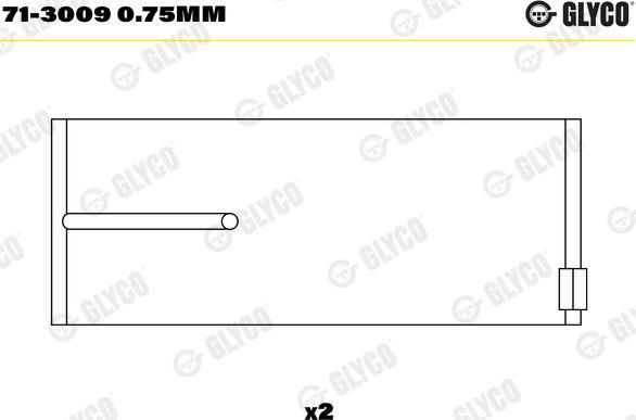 Glyco 71-3009 0.75mm - Шатуни підшипник avtolavka.club