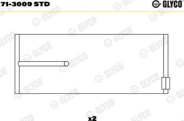 Glyco 71-3009 STD - Шатуни підшипник avtolavka.club