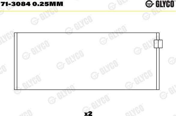 Glyco 71-3084 0.25mm - Шатуни підшипник avtolavka.club