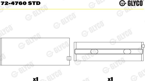 Glyco 72-4760 STD - Підшипник коленвала avtolavka.club