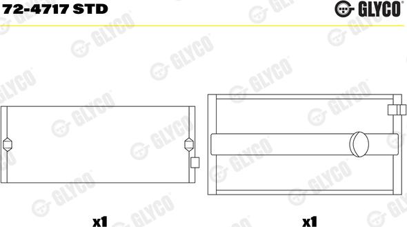 Glyco 72-4717 STD - Підшипник коленвала avtolavka.club