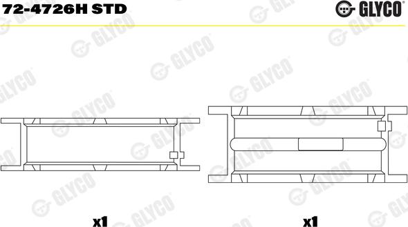 Glyco 72-4726H STD - Підшипник коленвала avtolavka.club