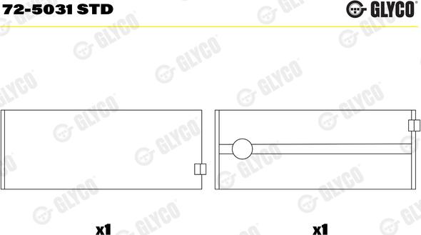 Glyco 72-5031 STD - Підшипник коленвала avtolavka.club