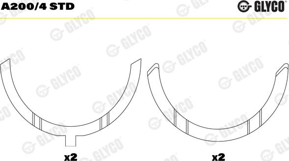Glyco A200/4 STD - Дистанційна шайба, колінчастий вал avtolavka.club
