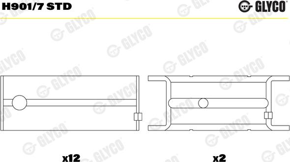 Glyco H901/7 STD - Підшипник коленвала avtolavka.club