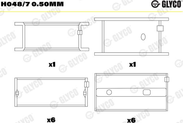 Glyco H048/7 0.50mm - Підшипник коленвала avtolavka.club