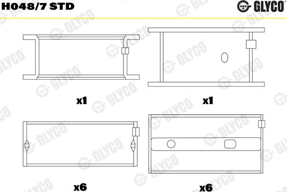 Glyco H048/7 STD - Підшипник коленвала avtolavka.club