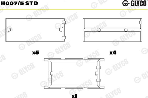 Glyco H007/5 STD - Підшипник коленвала avtolavka.club