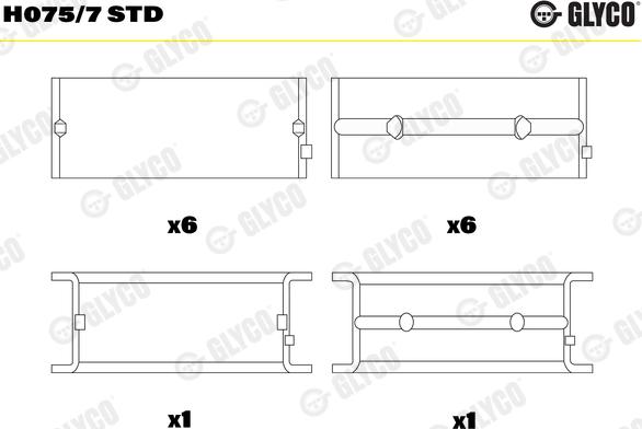 Glyco H075/7 STD - Підшипник коленвала avtolavka.club