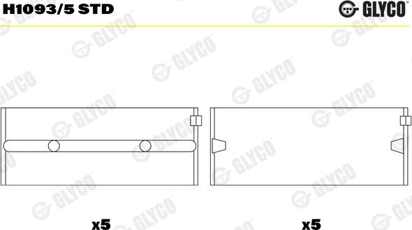 Glyco H1093/5 STD - Підшипник коленвала avtolavka.club