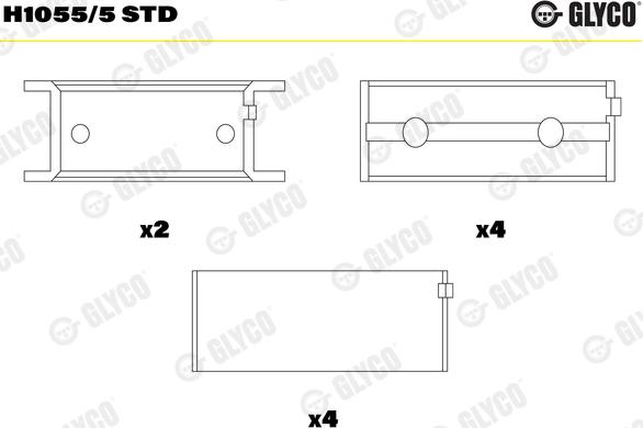 Glyco H1055/5 STD - Підшипник коленвала avtolavka.club