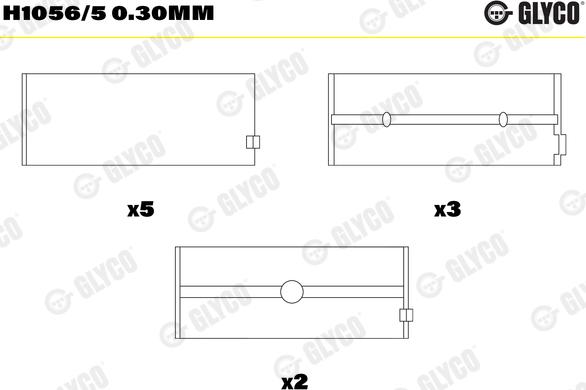 Glyco H1056/5 0.30mm - Підшипник коленвала avtolavka.club