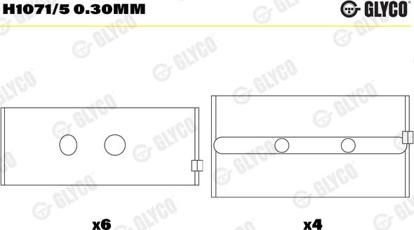 Glyco H1071/5 0.30mm - Підшипник коленвала avtolavka.club