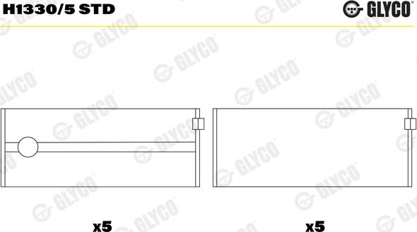 Glyco H1330/5 STD - Підшипник коленвала avtolavka.club