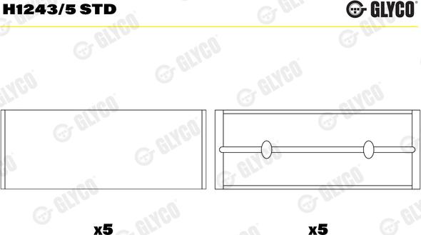 Glyco H1243/5 STD - Підшипник коленвала avtolavka.club