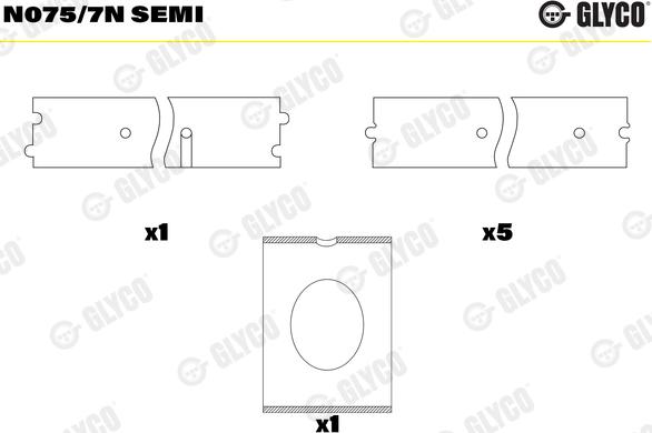 Glyco N075/7N SEMI - Підшипник распредвала avtolavka.club