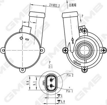 GMB GEW-VW030 - Додатковий водяний насос avtolavka.club