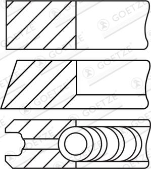 Goetze Engine 08-449700-10 - Комплект поршневих кілець avtolavka.club