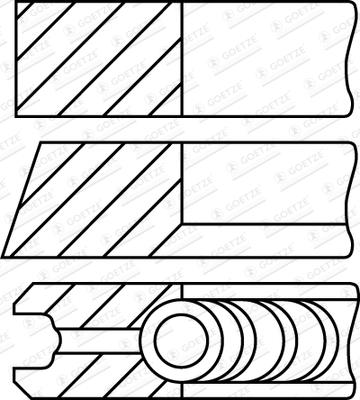 Goetze Engine 08-430300-00 - Комплект поршневих кілець avtolavka.club