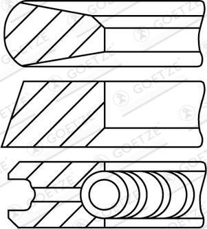 Goetze Engine 08-454000-00 - Комплект поршневих кілець avtolavka.club