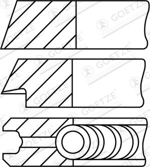 Goetze Engine 08-109400-30 - Комплект поршневих кілець avtolavka.club