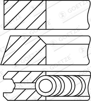 Goetze Engine 08-183300-10 - Комплект поршневих кілець avtolavka.club