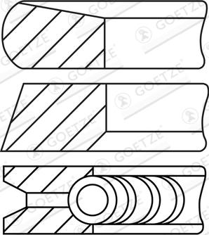 Goetze Engine 08-137500-30 - Комплект поршневих кілець avtolavka.club