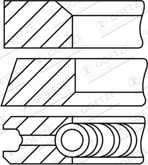 Goetze Engine 08-123400-40 - Комплект поршневих кілець avtolavka.club