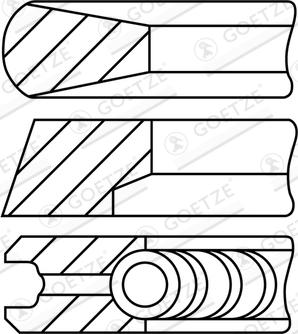 Goetze Engine 08-740000-10 - Комплект поршневих кілець avtolavka.club