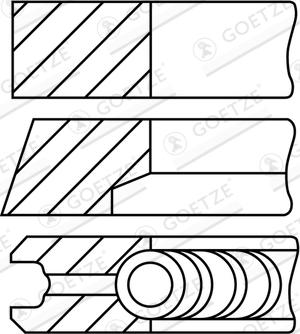 Goetze Engine 08-743200-10 - Комплект поршневих кілець avtolavka.club