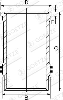 Goetze Engine 15-610060-10 - Гільза циліндра avtolavka.club