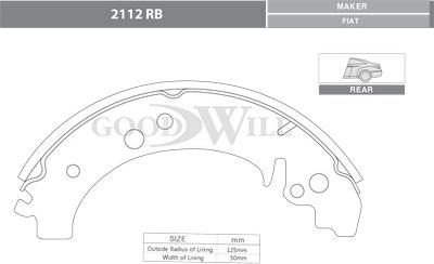 GoodWill 2112 RB - Комплект гальм, барабанний механізм avtolavka.club