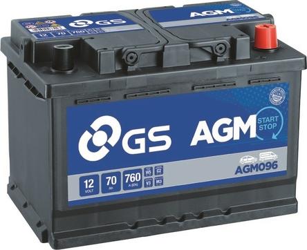 GS AGM096 - Стартерна акумуляторна батарея, АКБ avtolavka.club