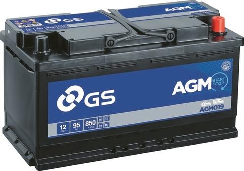 GS AGM019 - Стартерна акумуляторна батарея, АКБ avtolavka.club