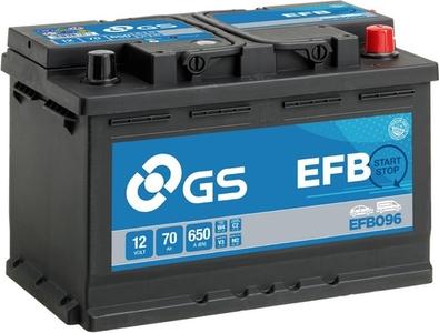 GS EFB096 - Стартерна акумуляторна батарея, АКБ avtolavka.club